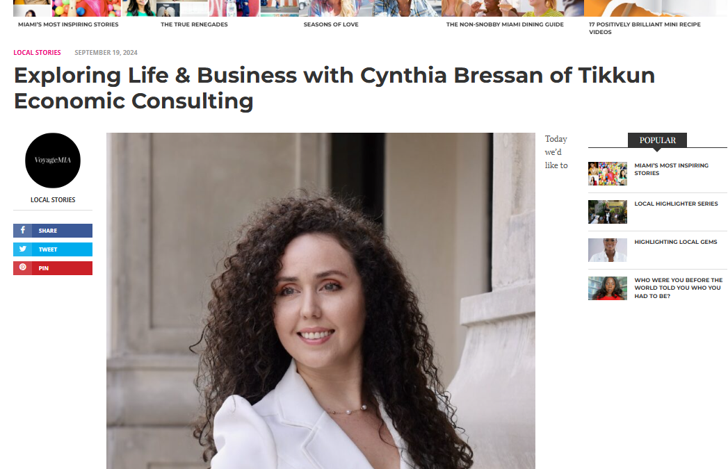 Exploring Life & Business with Cynthia Bressan of Tikkun Economic Consulting